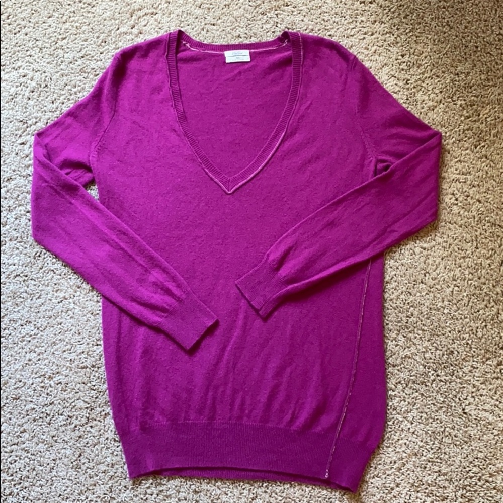 Madewell Wallace Fuschia Ex-boyfriend Sweater